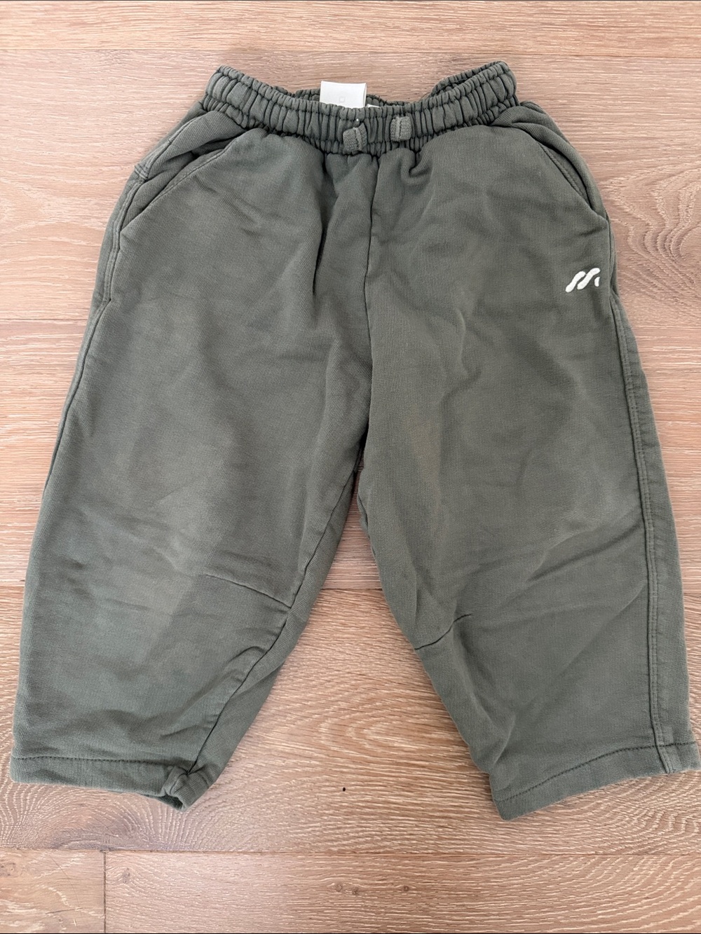 Zara Kids Olive Green Fleece Jogger Pants